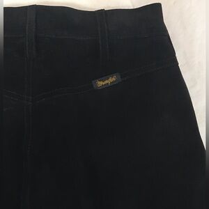 Black suede pants
